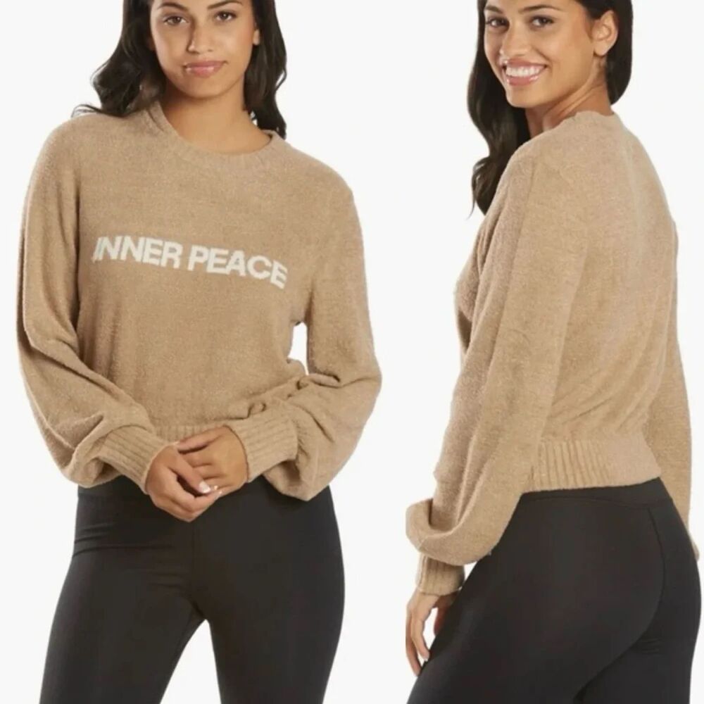 Spiritual Gangster Inner Peace Cozy Sweater - Tan L